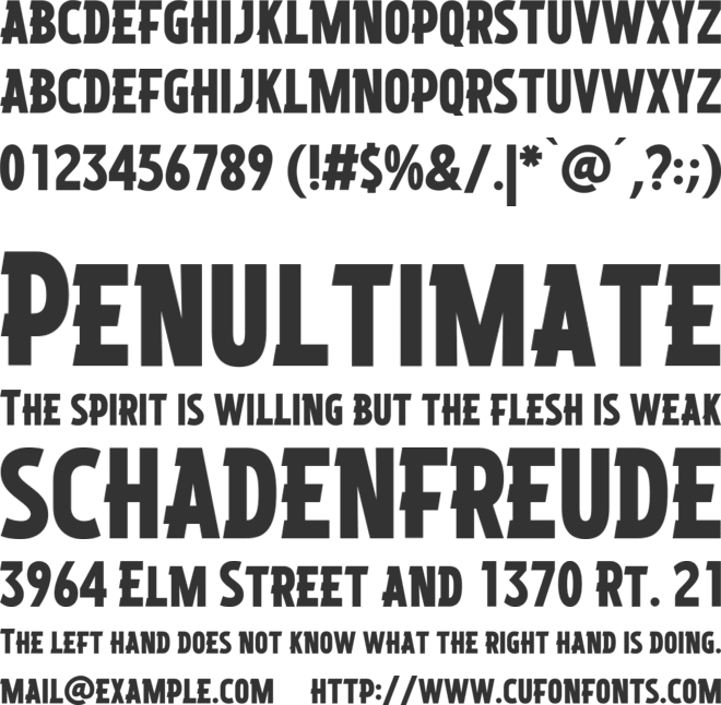 Perwira font preview