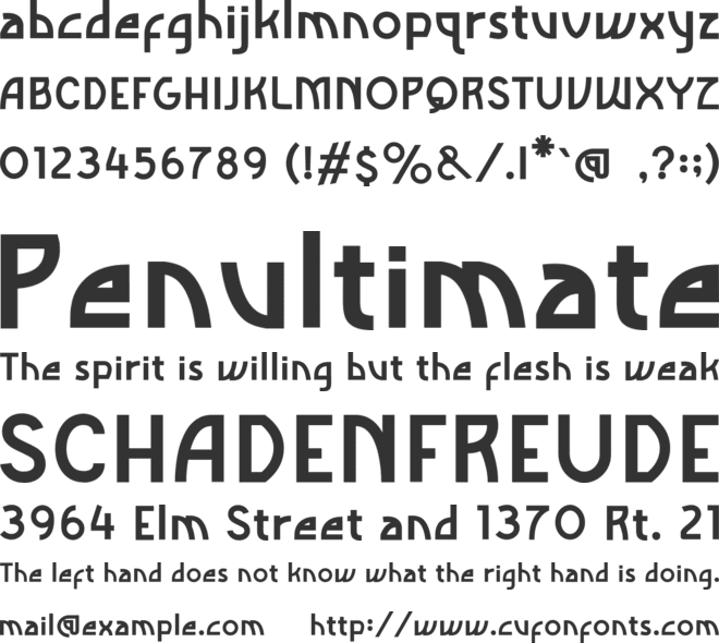 HEXAMIND font preview