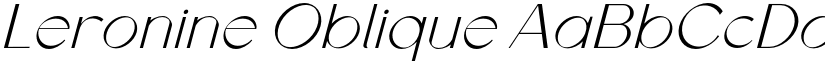Leronine Oblique font