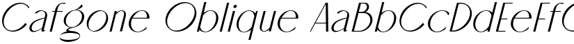 Cafgone Oblique font
