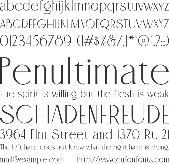 Cafgone font preview