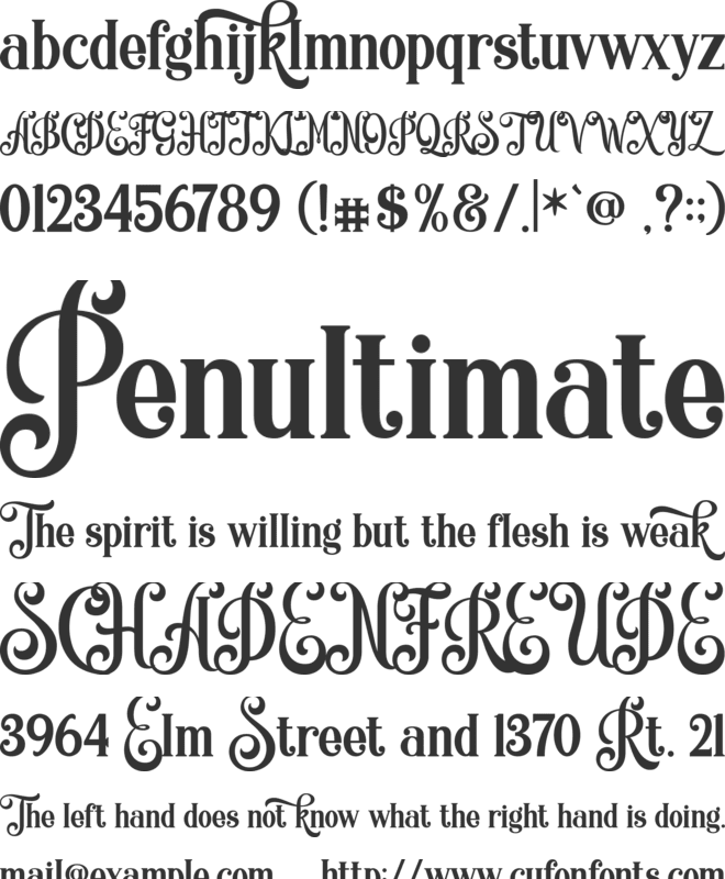 Quiska font preview