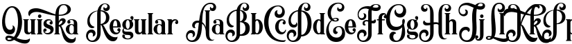 Quiska Regular font