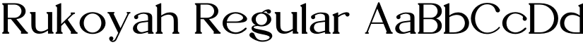 Rukoyah Regular font