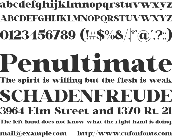 Glaure font preview