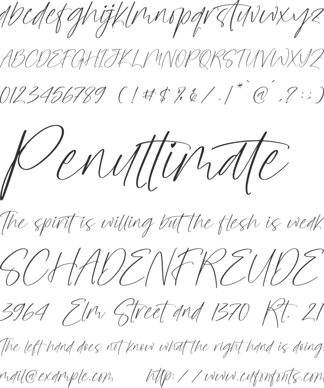 Sanetury Grethan font preview