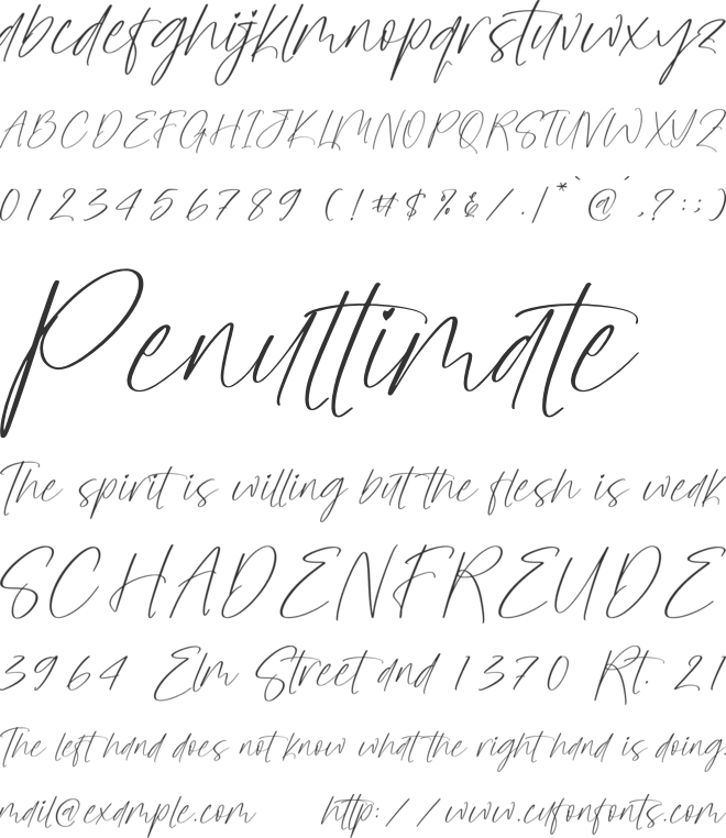 Sanetury Grethan font preview