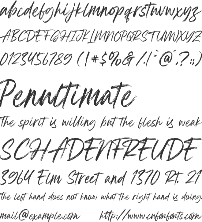 Misellya font preview
