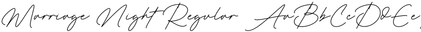 Marriage Night Regular font