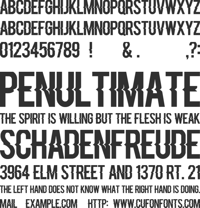 Blacklisted font preview