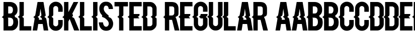 Blacklisted Regular font