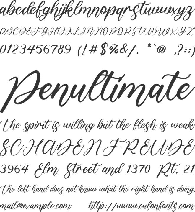 Lovely Garden font preview