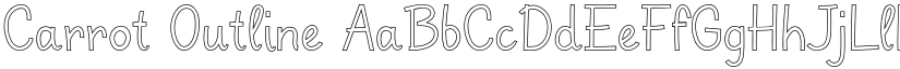Carrot Outline font