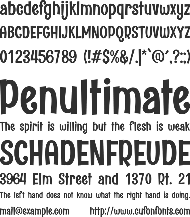Bright South font preview