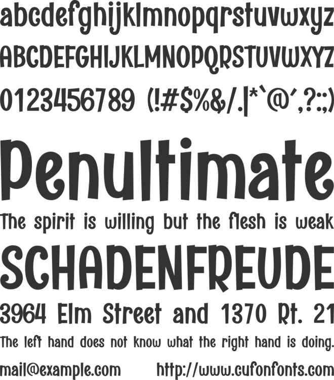 Bright South font preview