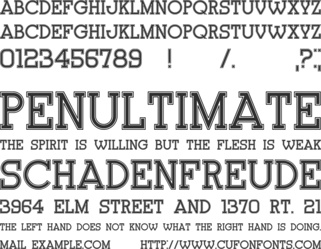 Onderneming font preview