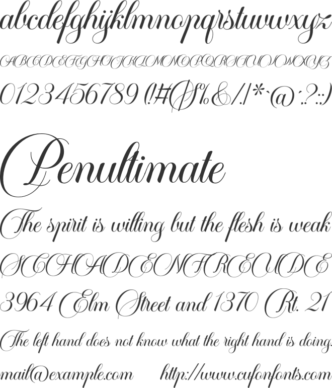 Adamiya font preview