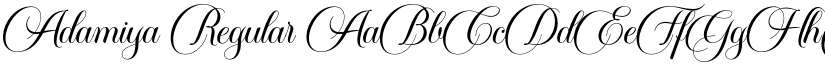Adamiya Regular font