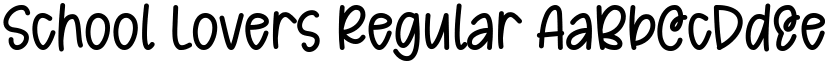 School Lovers Regular font