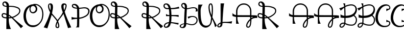 ROMPOR Regular font