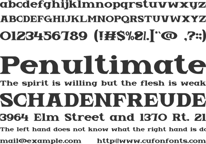 VATERUS font preview