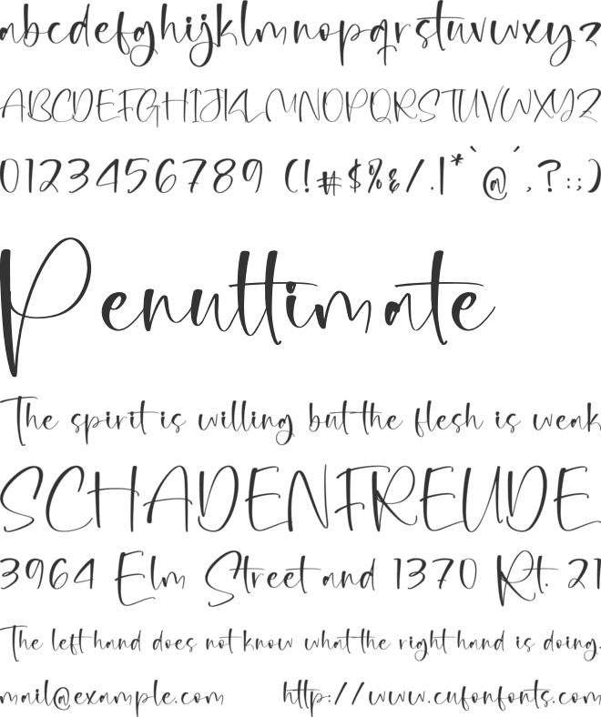 Megchaty font preview