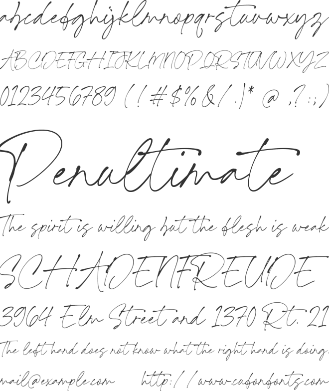 Oriental Village font preview