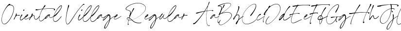 Oriental Village Regular font