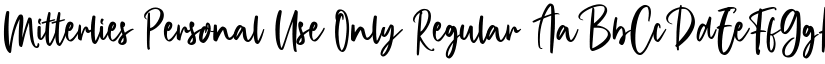 Mitterlies Personal Use Only Regular font