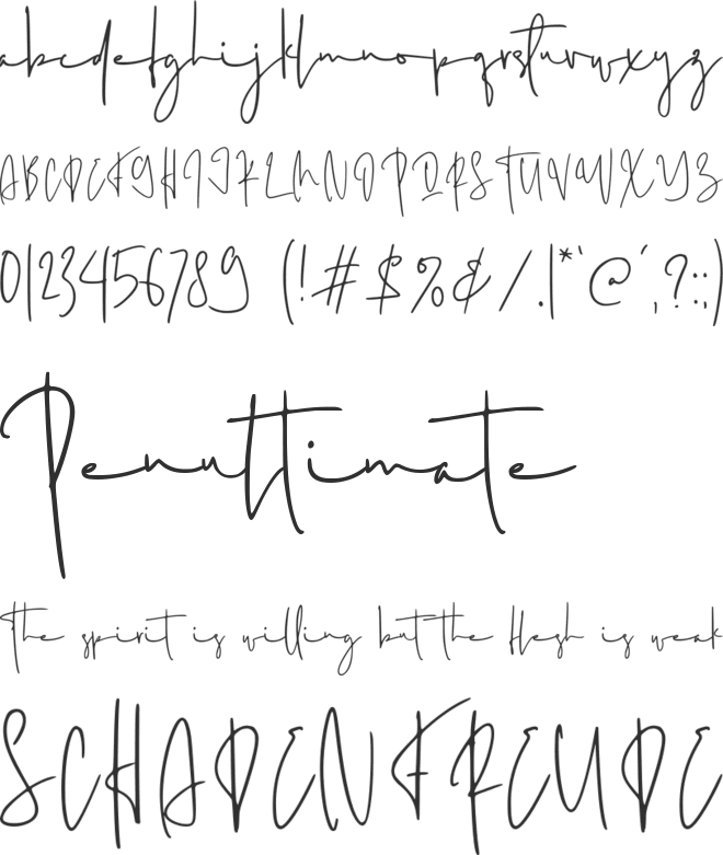 Mistress Personal Use Only font preview