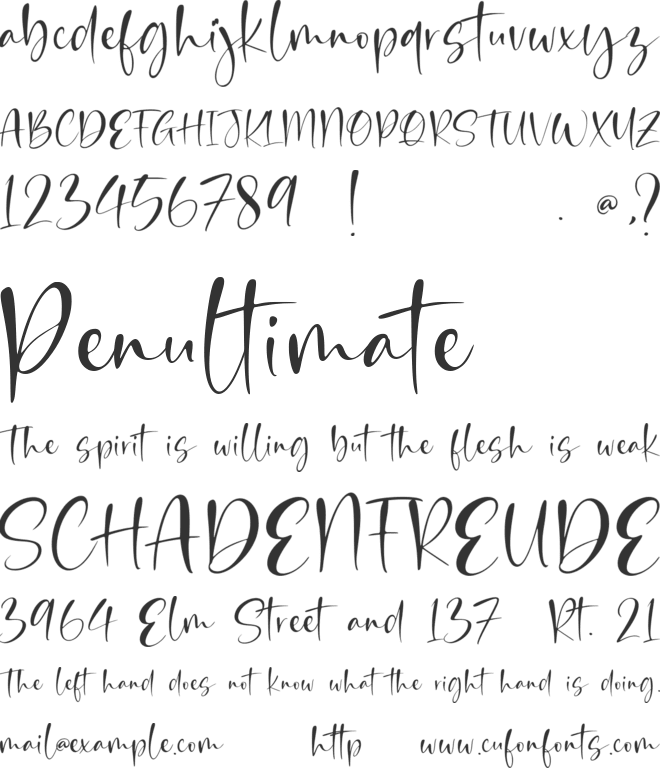 Romantic Jasmine font preview