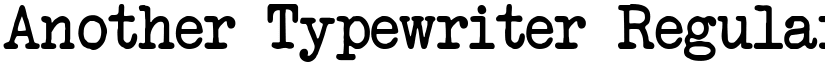 Another Typewriter Regular font
