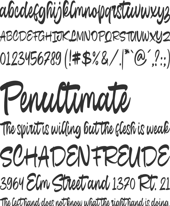 The Bethany Stories font preview