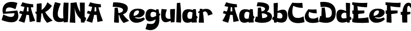 SAKUNA Regular font