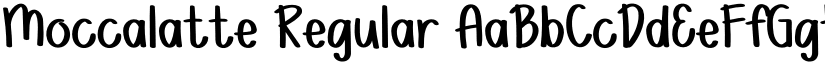 Moccalatte Regular font