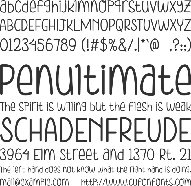 Schoolster font preview