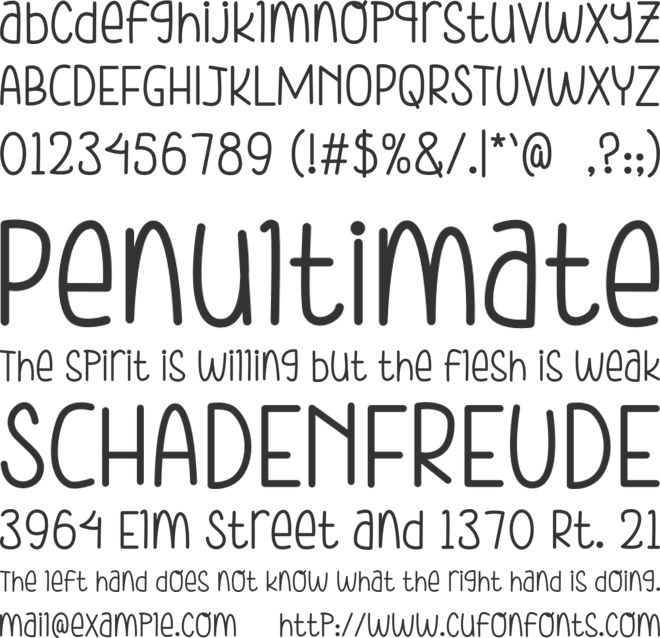 Schoolster font preview