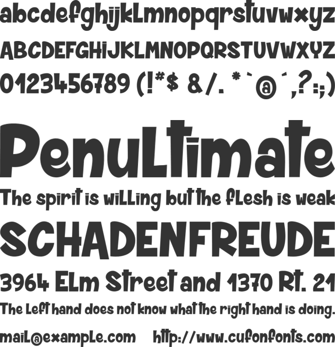 Skater Girls Rock font preview