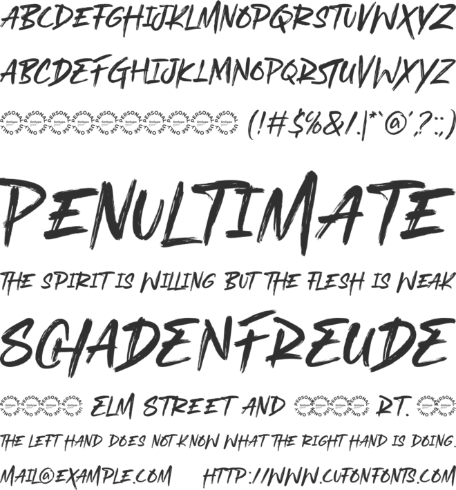 Grossie - Hand drawn brush Font font preview