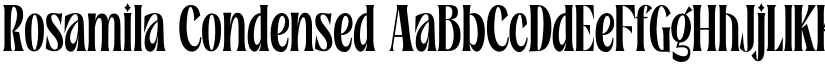 Rosamila Condensed font