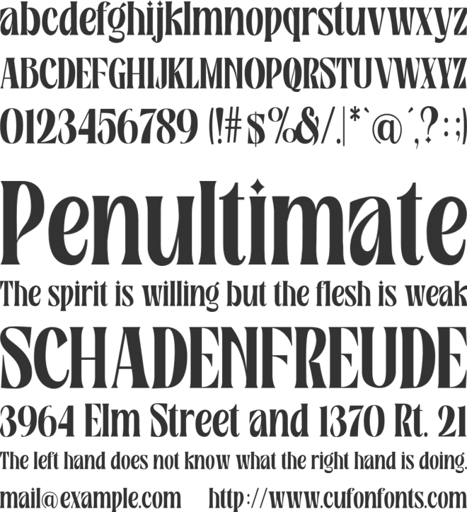 Rosamila font preview