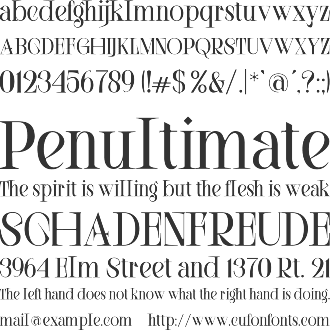 Rettisha font preview