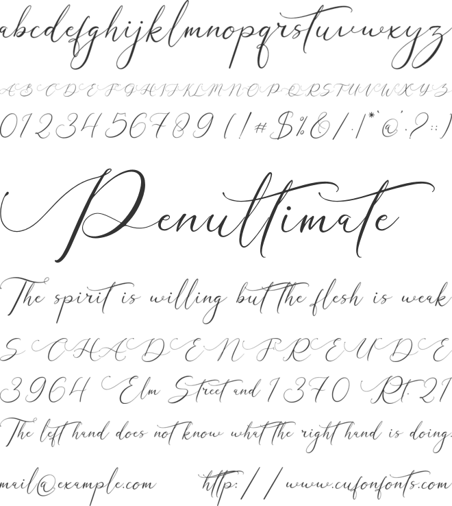 Galteniya font preview