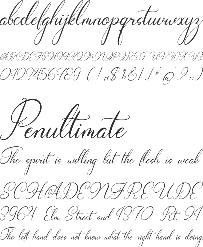 Wenstormy font preview