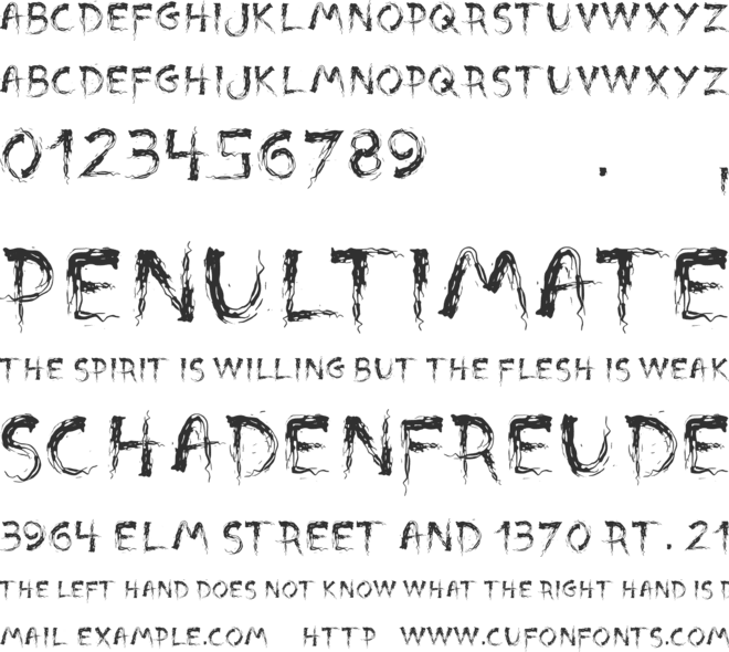 dystopia font preview