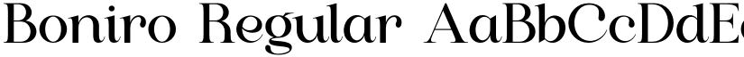 Boniro Regular font
