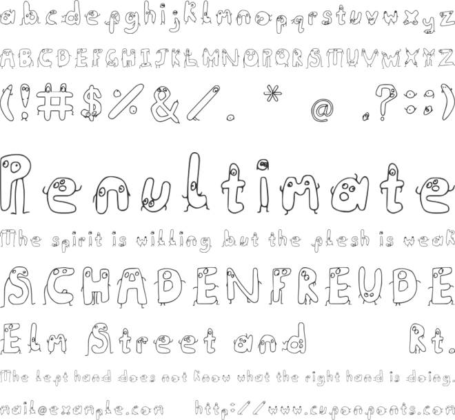 Characterfontmain font preview