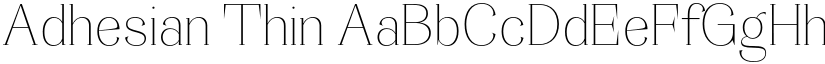 Adhesian Thin font