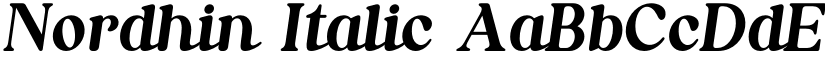 Nordhin Italic font