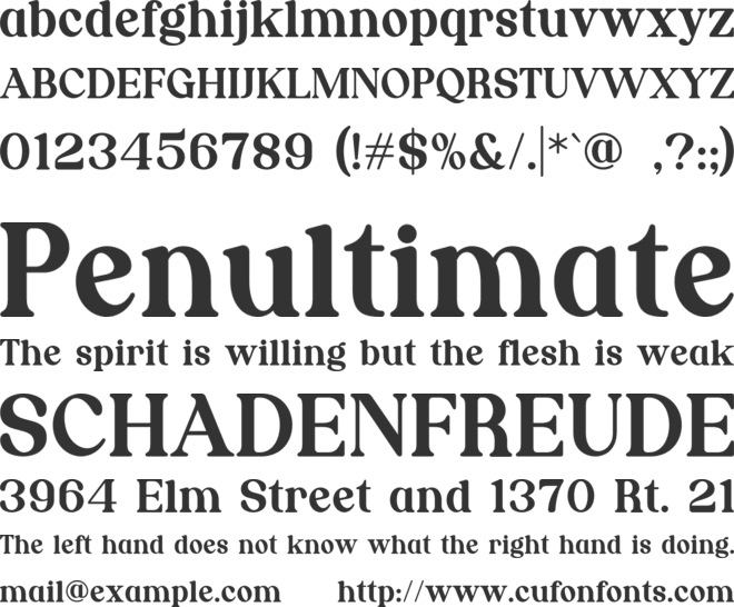 Nordhin font preview